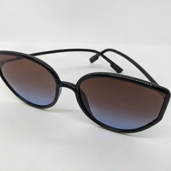 CHRISTIAN DIOR SoStellaire4 cat eye women's sunglasses -BLACK WITH CASE - Picture 2 of 15